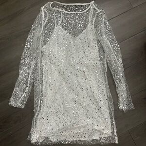 Silver Sequin Dress